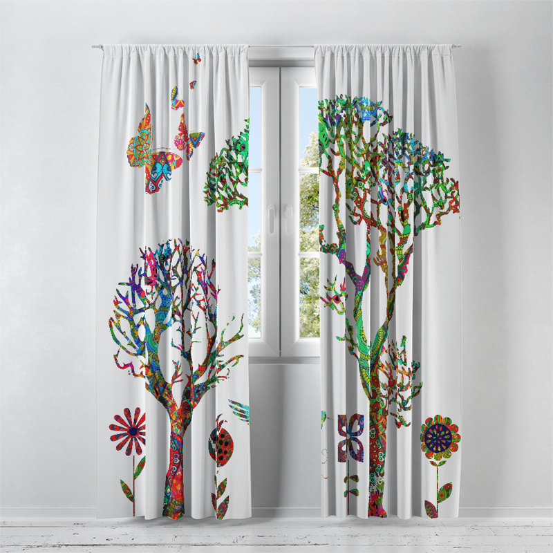 Colne Semi Sheer Curtain Pair, 20" W x 61" L