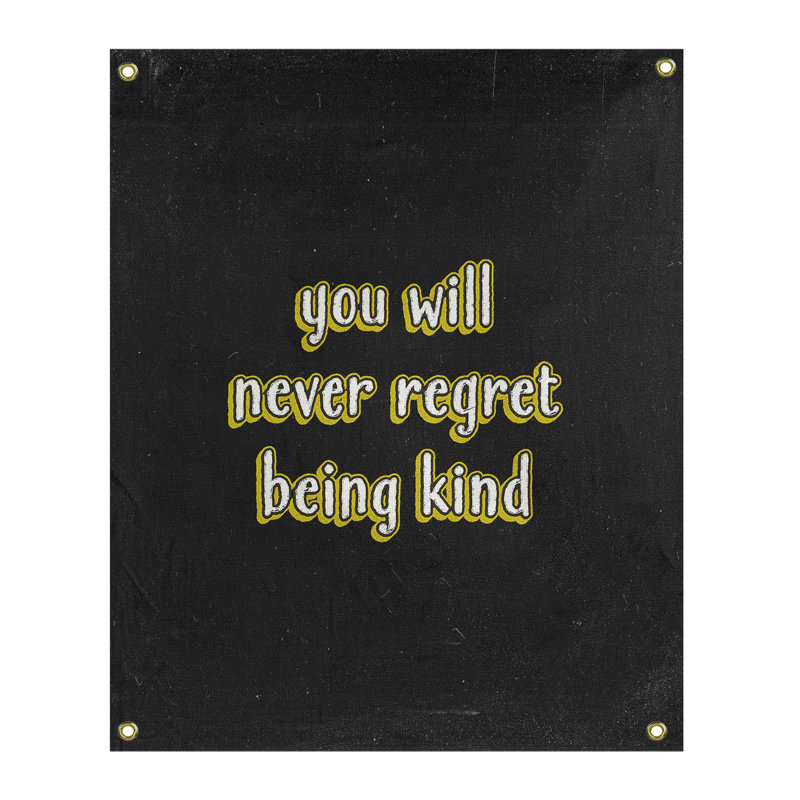 Tapisserie tableau noir en polyester quote quot, H 36 po x l 26 po, Jaune