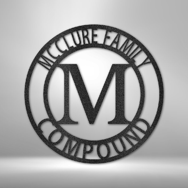 Lettre personnalisée en acier, Noir, H 14,25 po x l 14,5 po x P 0,5 po, Oui