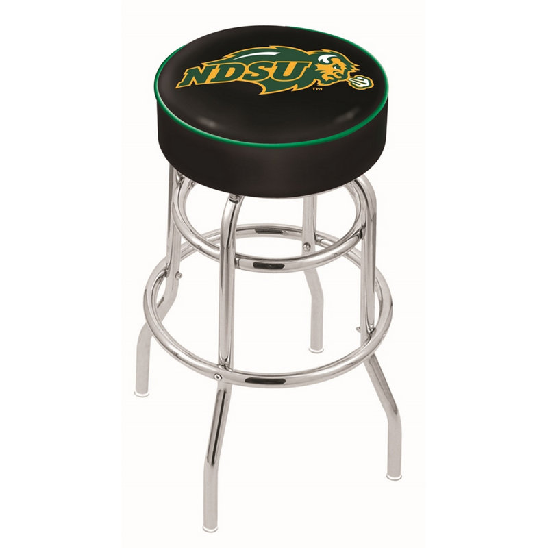 NCAA Swivel Bar & Counter Stool, Bar Stool (30" Seat Height), North Dakota State (Black)
