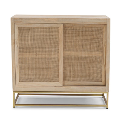 Dunster Cane 2-Drawer Storage Nightstand