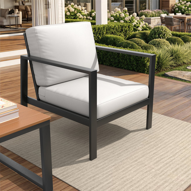 Outdoor Sunbrella Lounge Chair Cushion, Canvas Natural Sunbrella® Canvas