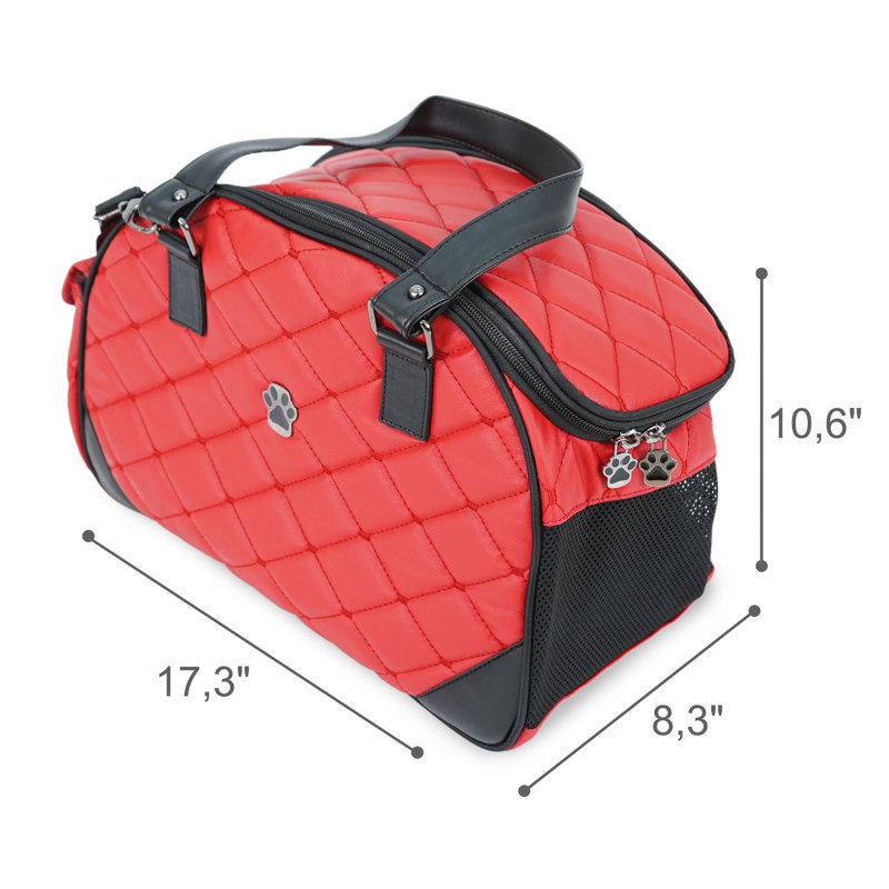 Sac de transport pour animaux Trina, Petit (H 17,3 po x l 10,6 po x P 8,3 po), Rouge