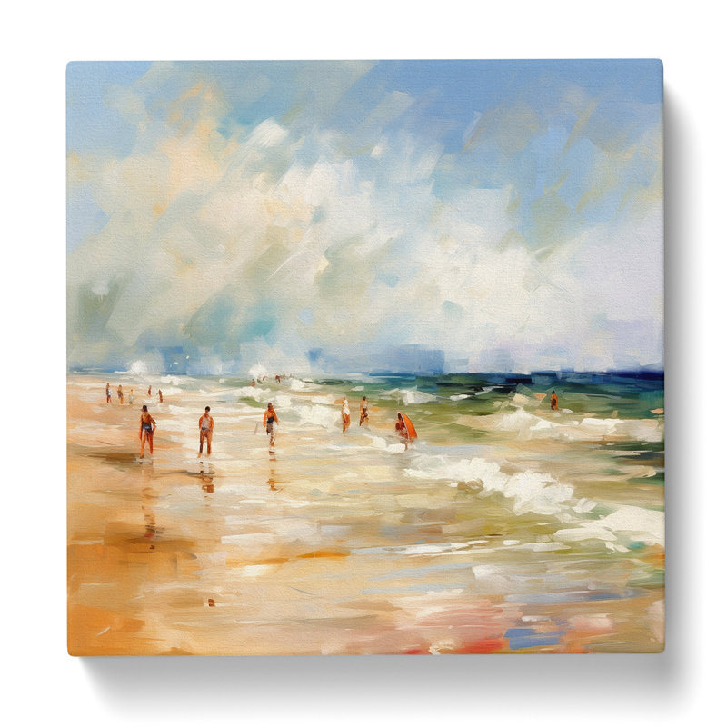 Beach Impressionism - Print, 35cm H x 35cm W x 3cm D
