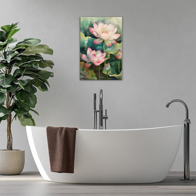 Art mural sur toile rose 24 "x 36"