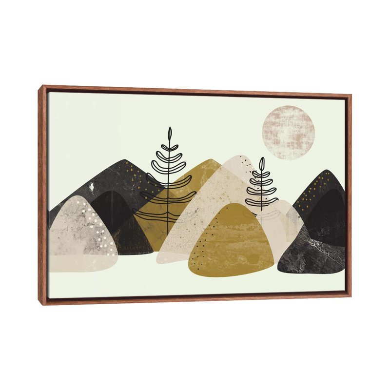 " Mountains " Print, 26" H x 40" W x 1.5" D, Classic Wood Framed Canvas