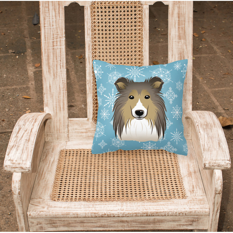  Coussin Snowflake Sheltie 14 "