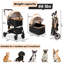 Poussette pour animaux 3 en 1 avec support amovible pour chiens et chats