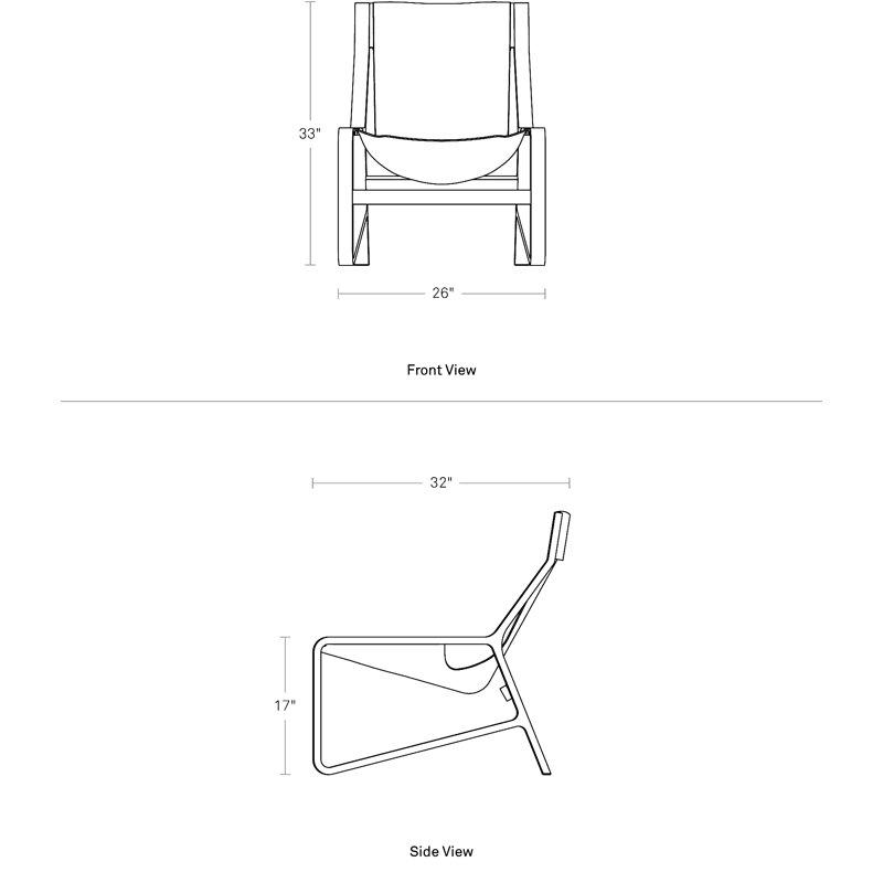 Toro Lounge Chair, Smoke