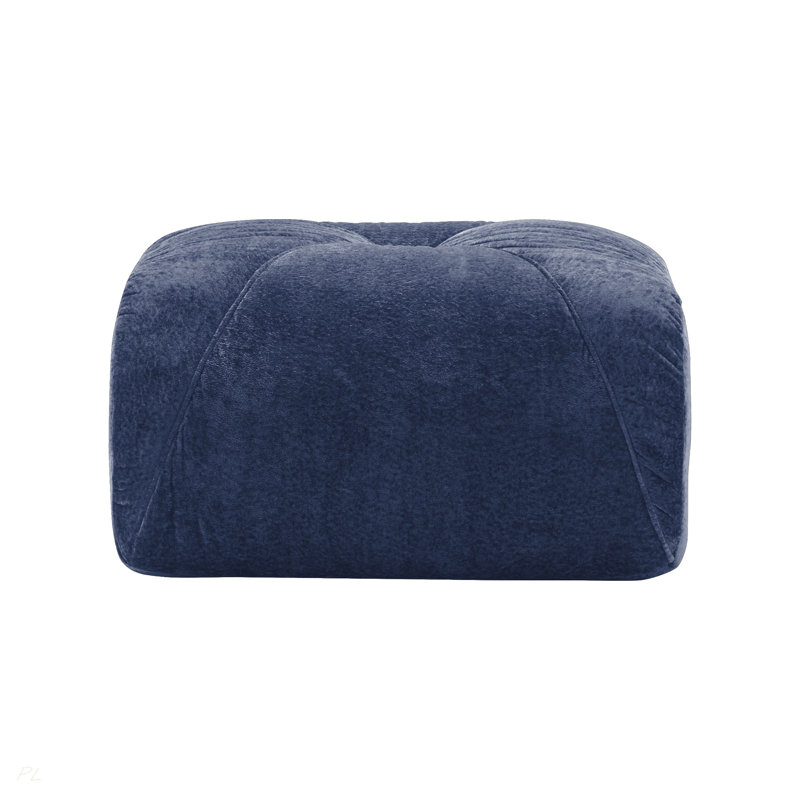 Repose-pieds moderne en velours, Blue