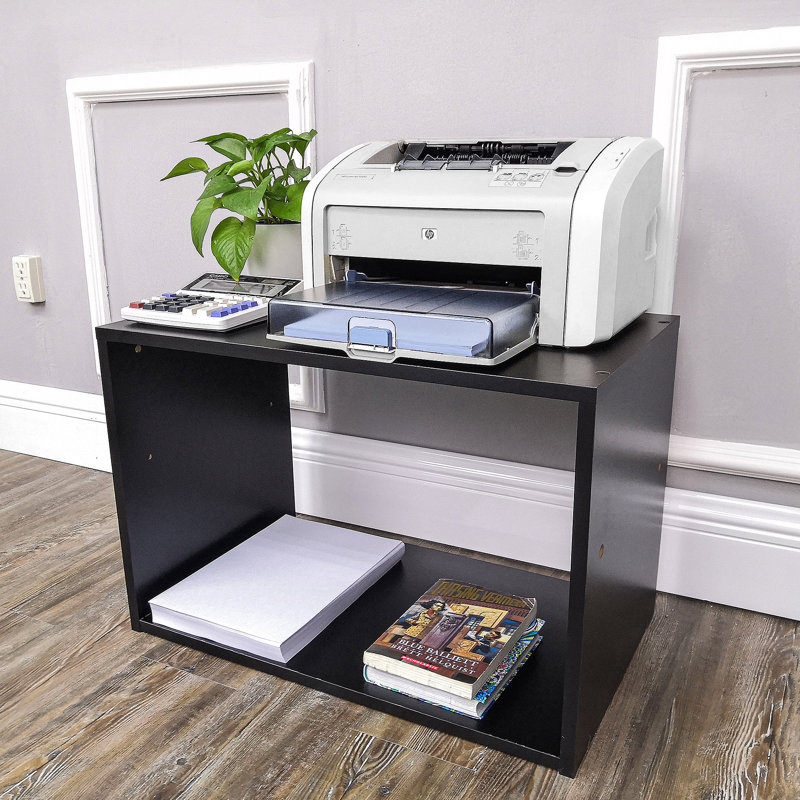 Large 23.5" Wide Printer Stand Shelf With Storage Wood Desk Paper Organzier For Home/Office,Printer Riser 23.5 X 14 X 16“ 693B6207B14841AEB75AB3FCAF1AE279