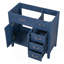 Meuble-lavabo 36 po sans lavabo, base d'armoire seulement, armoire de salle de bain avec tiroirs, structure solide et panneau de fibres à densité moyenne-761977778-761977776