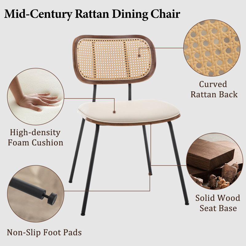 Bedran Upholstered Dining Chair, Beige
