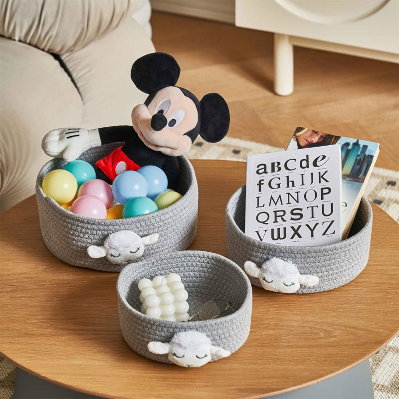 Ebern Designs Rocelyn Wool / Felt Decorative Bin