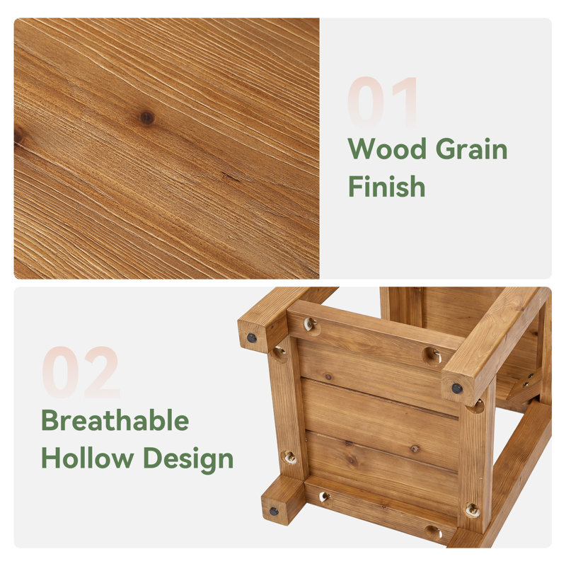 Table de bout carrée en bois massif