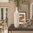Amance Ceramic Stripe Texture Decorative White Vase-1296171837