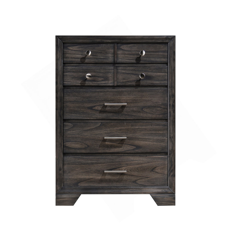 Commode en bois gris foncé 1Pc