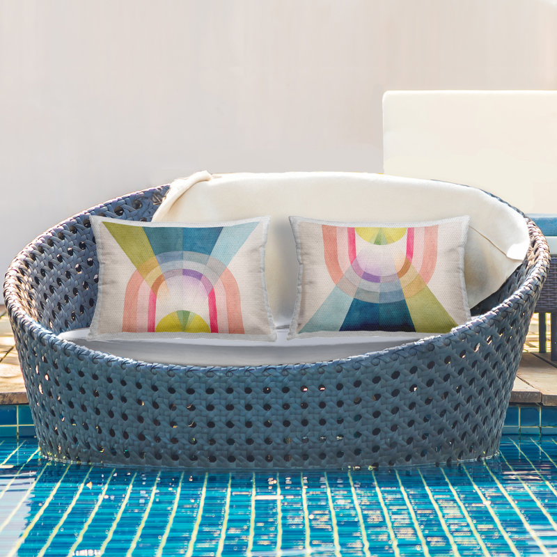 Coussin d'extérieur imprimé Stupell Industries par Grace Popp