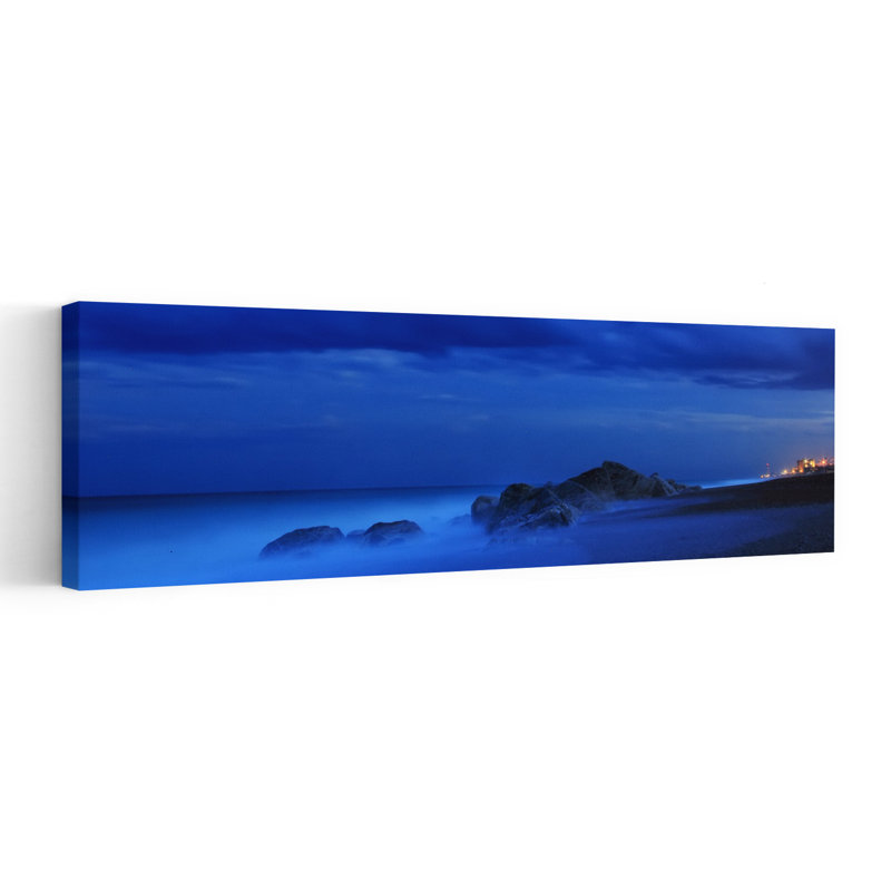 Art mural côtier éthéré bleu pacifique, H 36 po x l 12 po