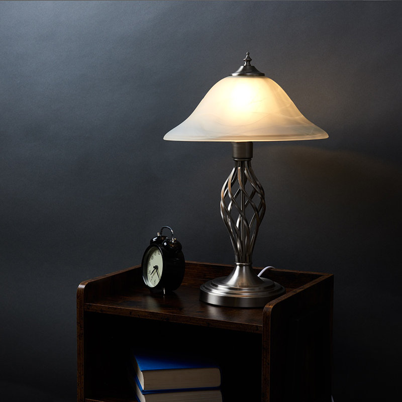 Mancia Metal Table Lamp, Chrome, No