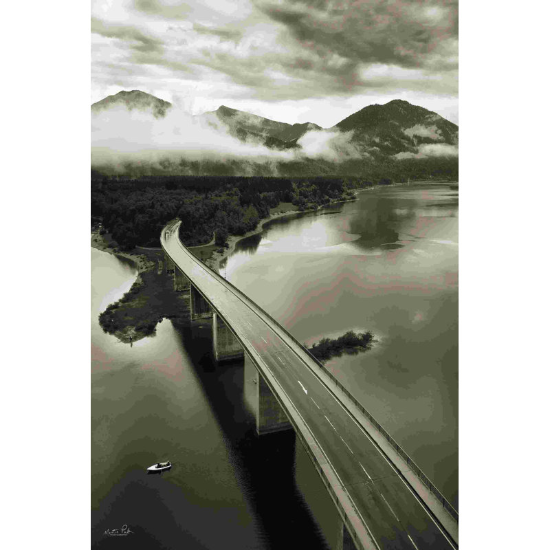 " This Way To The Mountains ", 48" H x 32" W, No, Walnut Floater Framed