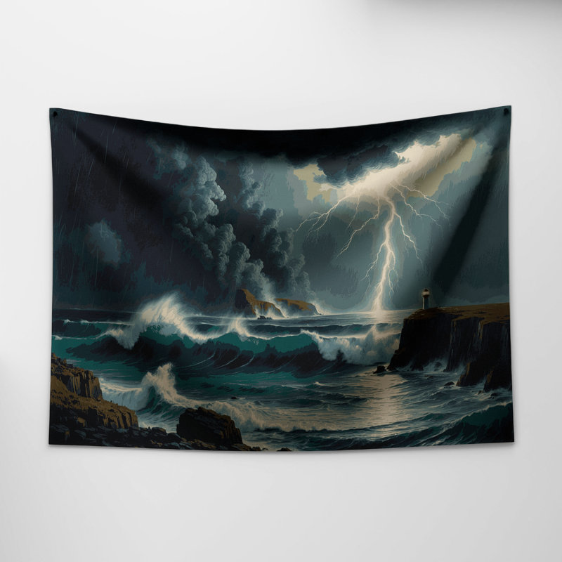 Tapisserie murale «Coastal Storm Season», 51 po x 60 po