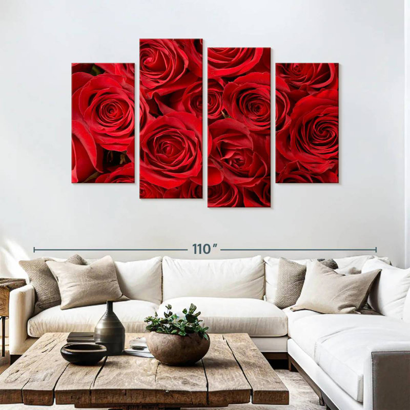 Bouquet de roses rouges Harnek, H 54 po x l 84 po