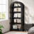 5-Tier 70.9" Tall Arched Bookcase, Modern Open Bookshelf For Home Office, Bedroom, Living Room-2018291589