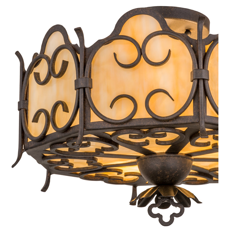 3 - Light Semi Flush Mount