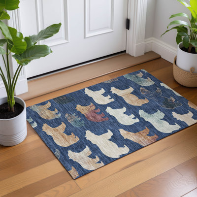 Machine Washable Indoor/Outdoor Adalaide ACN2338 Lodge Rug