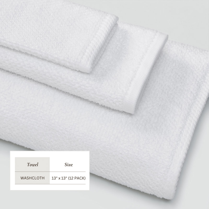 Essuie-mains 100% coton texturé, Blanc optique