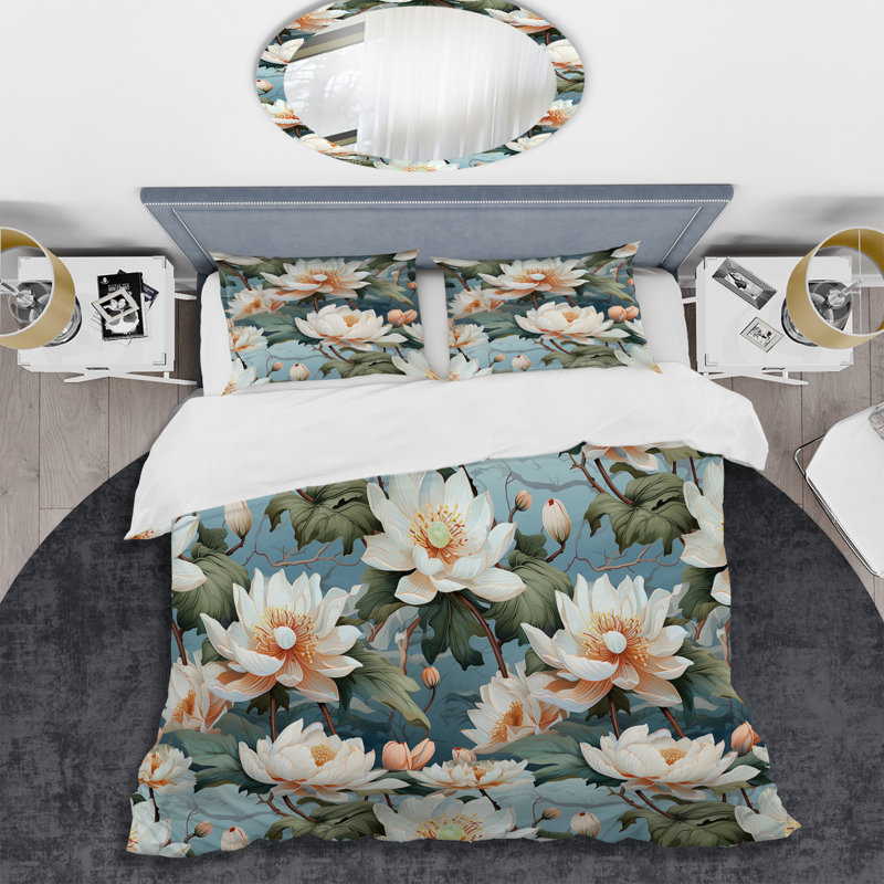 Ensemble de housse de couette Hoswell, Housse de couette simple + 1 taie décorative stan