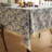 Blue Floral Rectangular Tablecloth-129115099