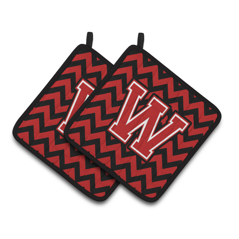 Poignée à chevrons, W, Noir / rouge