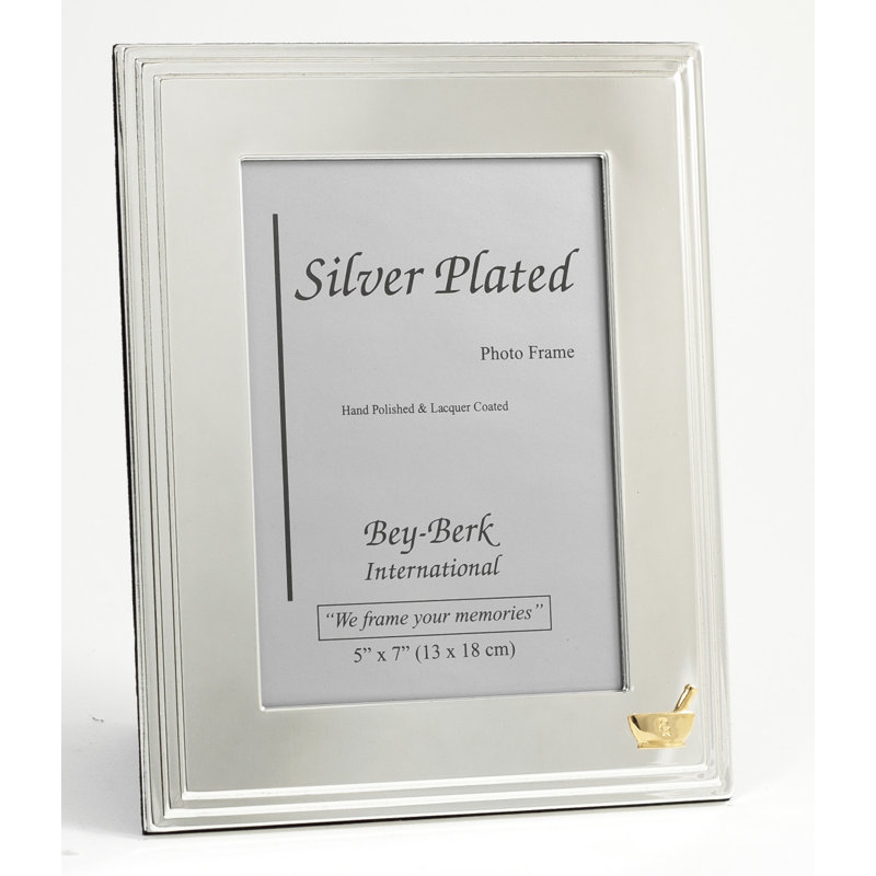 Arvizu Silver Metal Beveled Picture Frame