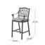 Tabouret de bar de patio 28,25" avec coussin Pigott-308098388