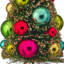 Ensemble de 3 arbres décoratifs 8 à 11,5 po Sisel