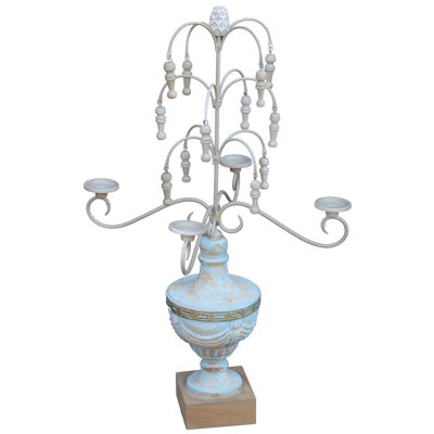29.5'' H Concrete / Cement Tabletop Candelabra