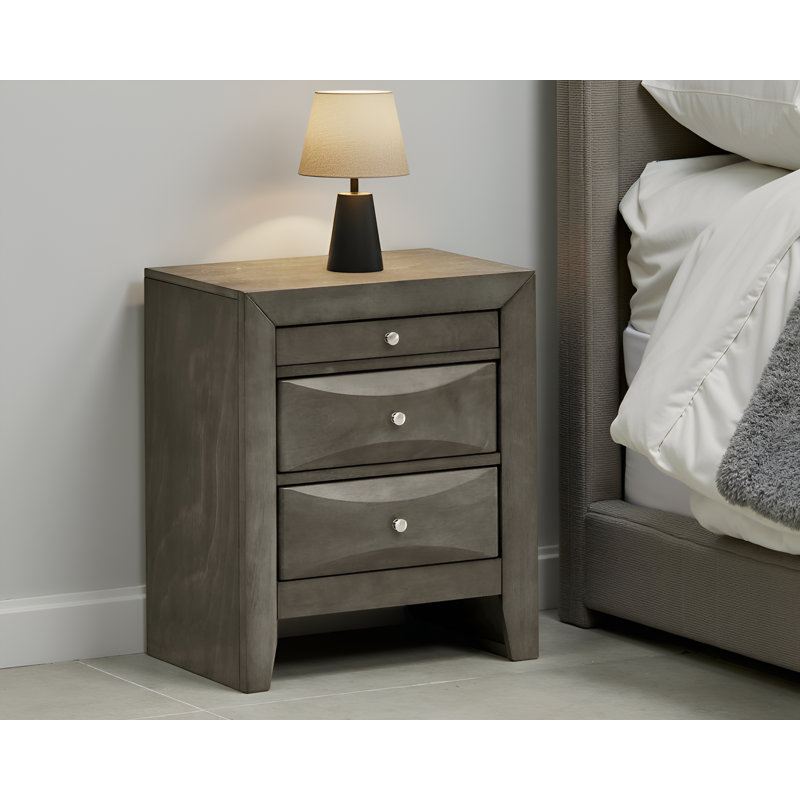 Loviisa Gray Nightstand Set Of 2, Gray