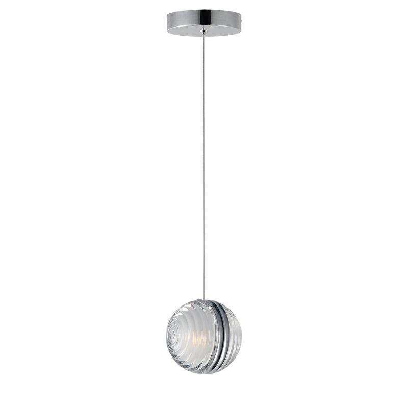 Aliese 1 - Light Polished Chrome LED Single Pendant