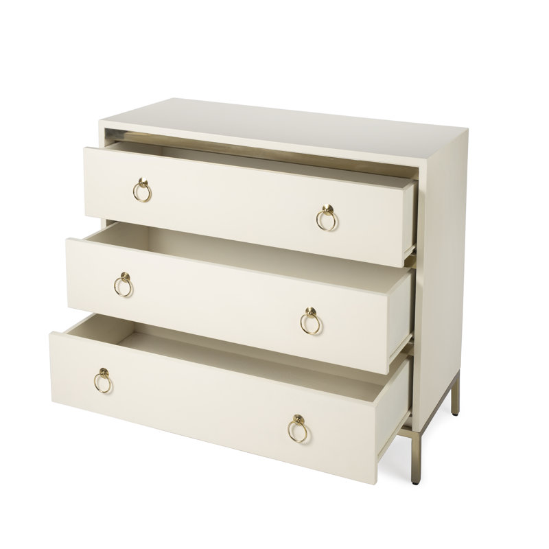 Rowe 91cm W 3 - Drawer Chest of Drawers
