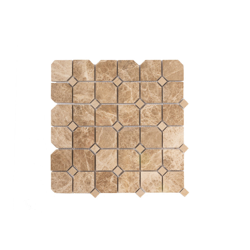 2" HEXAGON MOSAIC POLISHED, Emperador
