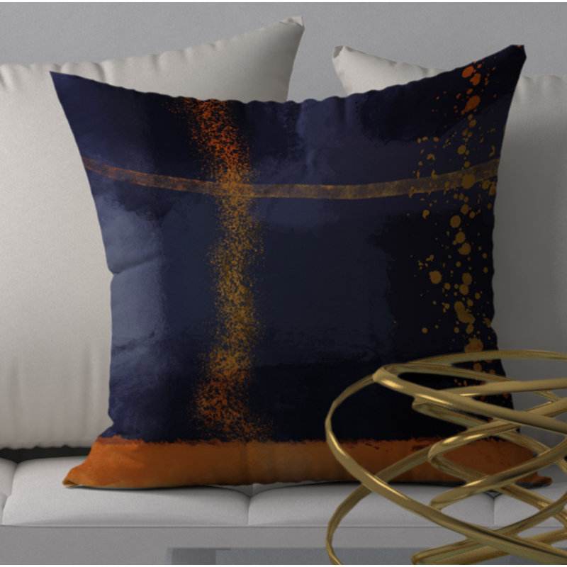 Housse de coussin décorative carrée en forme de palais et insert, 18 po x 18 po