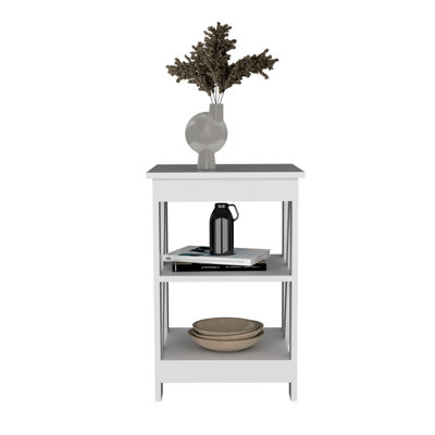 Table de bout Taylor, table d'appoint, table de chevet, tablette de rangement à 3 niveaux, table de canapé pour petit espace, table de chevet de haute qualité