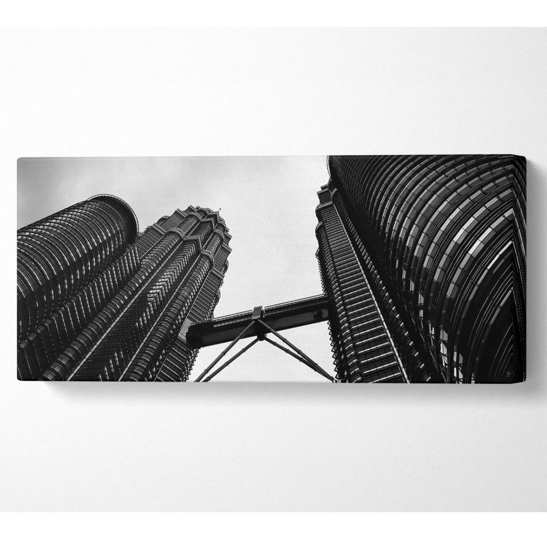 Petronas Towers Kuala Lumpur B N W - Kunstdrucke auf Leinwand