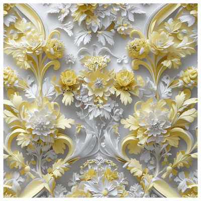 Édredon jaune complexe floral