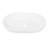 Evoluxe Matte White Solid Surface Round Oval Vessel Sink