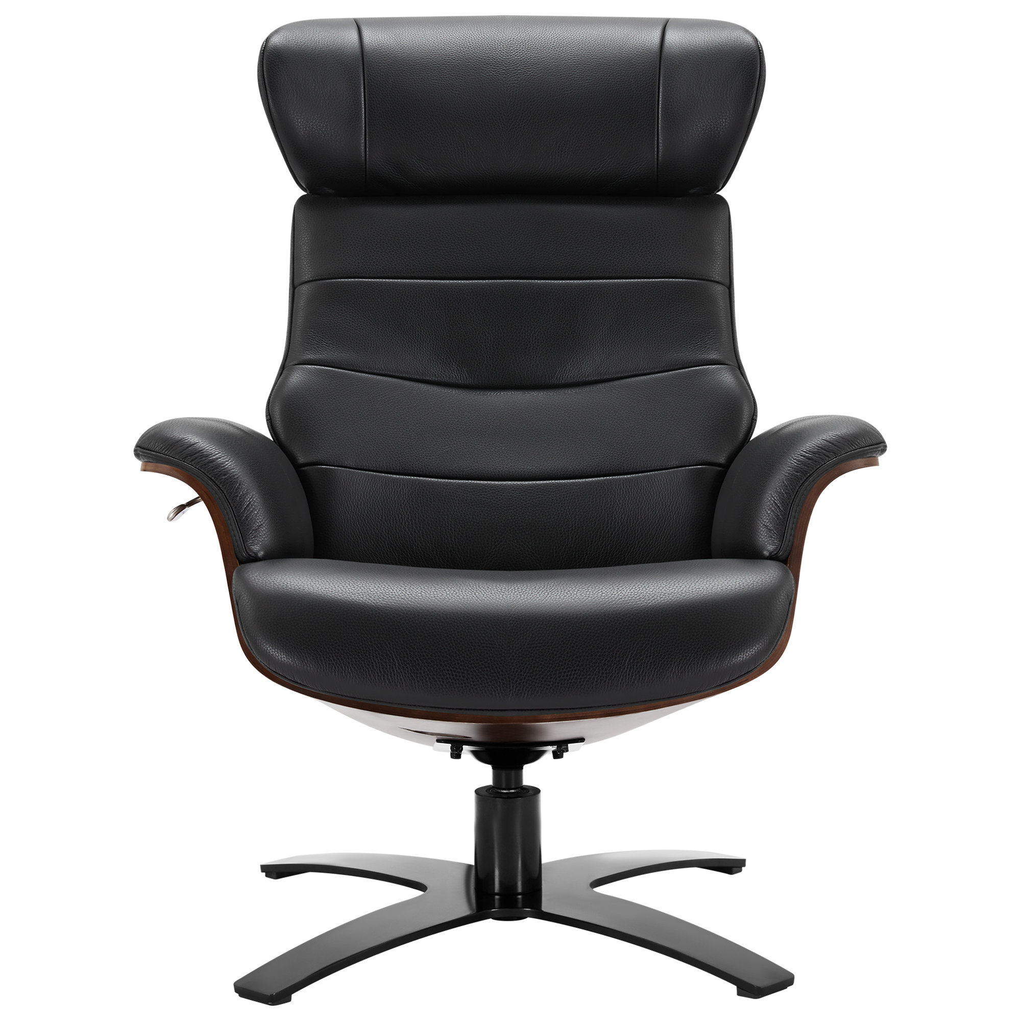 Dillon Genuine Leather Swivel Recliner, New York Midnight