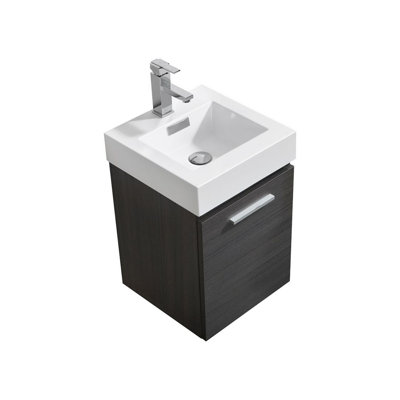 Royka 16'' Single Bathroom Vanity with Acrylic Top