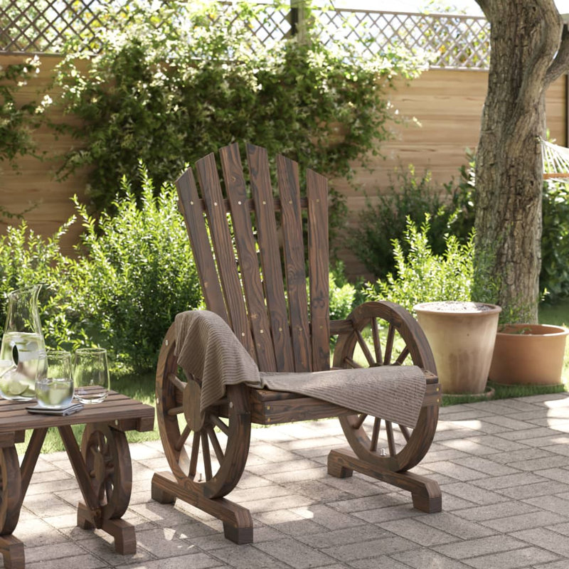 Urgeon Outdoor Adirondack Chair, Dark Brown